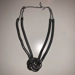 Chunky silver necklace